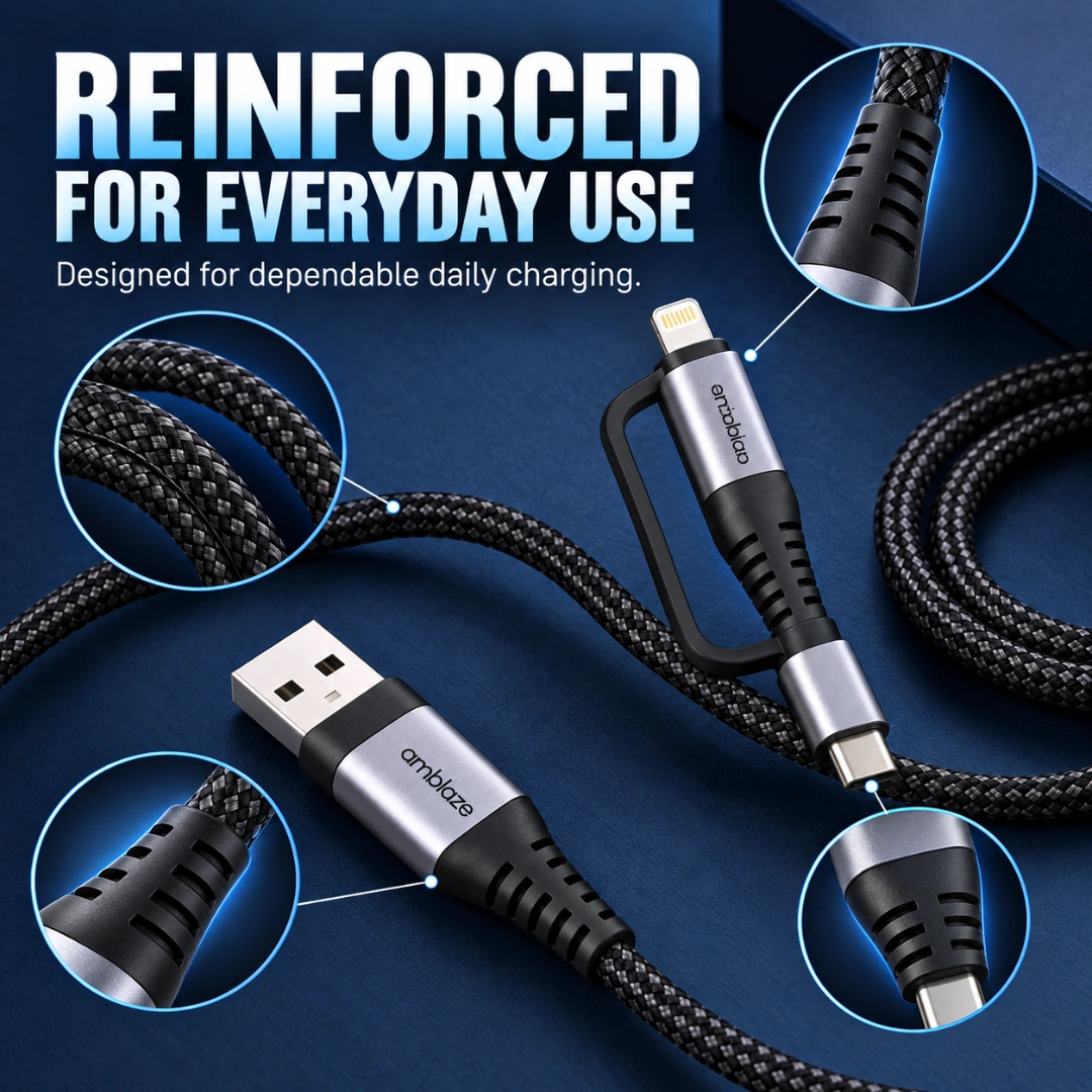 120 Watt Fast Charging USB 2.0 Data Cable – 1000mm | 480Mbps | Pure Copper - Image 2