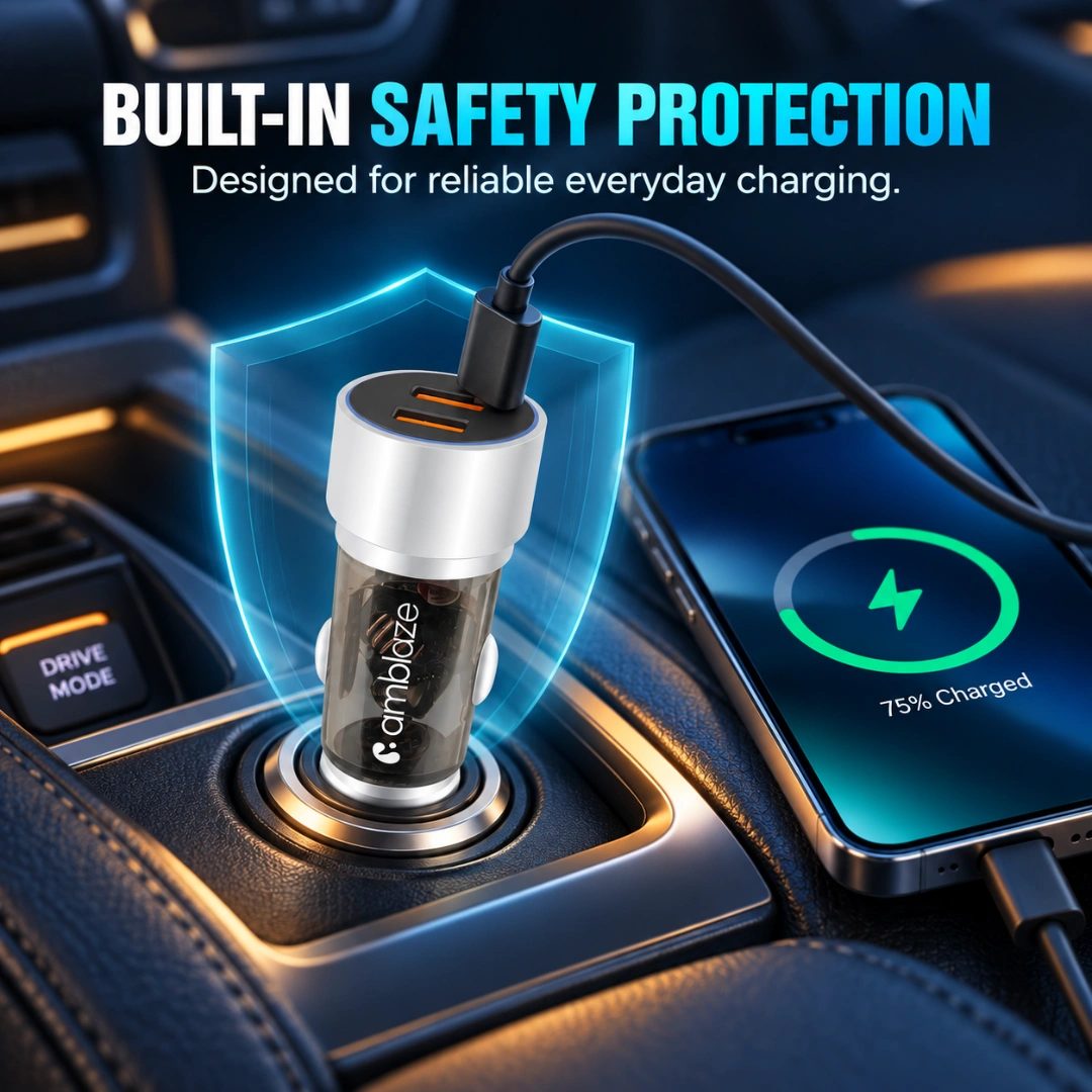 52.5W Dual Port Fast Car Charger – USB-C + USB-A | All Protocol Support - Image 4