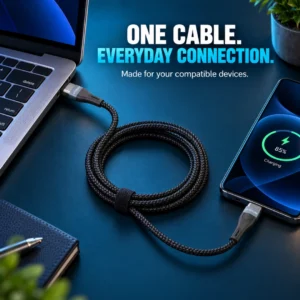 USB-C to C Fast Charging Data Cable – 1000mm | 120W | 480Mbps